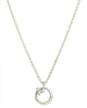 Necklace pendant in rhodium plating with clear crystals made with swarovski elements from Forest Jewelry singapore