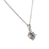 necklace pendant with snowflake crystals made with swarovski elements in rhodium plating from forest jewelry singapore