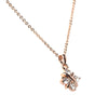 necklace pendant with snowflake crystals made with swarovski elements in rose gold plating from forest jewelry singapore