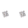 a pair of snowflake crystals earrings made with swarovski elements in rhodium plating from forest jewelry singapore