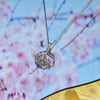 2 love birds on branch pendant in rhodium plating with crystals from forest jewelry