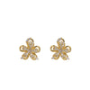 Floral Stud Earrings RE-F188-Crystal, YGE-F188A-Crystal