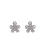 Floral Stud Earrings RE-F188-Crystal, YGE-F188A-Crystal