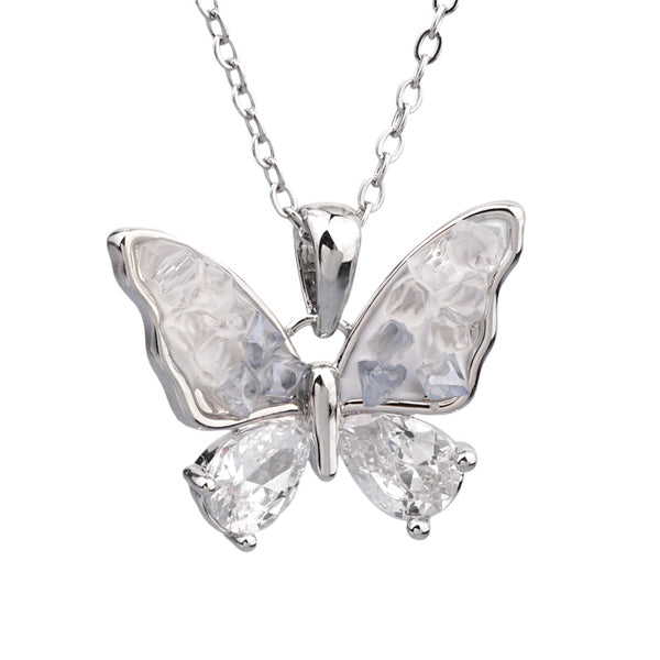 Crystal Frost Butterfly Pendant RP-F294-CZ