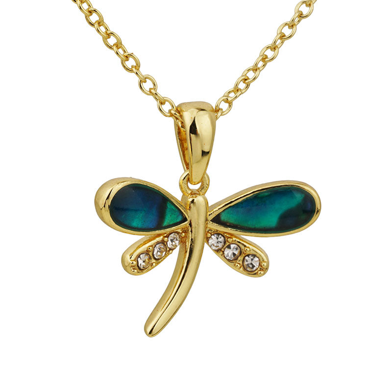 Dragonfly Pendant with Abalone Shell RE-F313-Abalone Shell, YGE-F313A-Abalone Shell