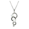 necklace pendant in rhodium plating with crystals and pearls made with swarovski elements from forest jewelry singapore