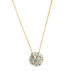 dainty necklace pendant in yellow gold plating with flower bouquet in white daisy from forest jewelry singapore