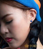 Simple Gemstone lapis stud earrings Forest Jewelry Singapore