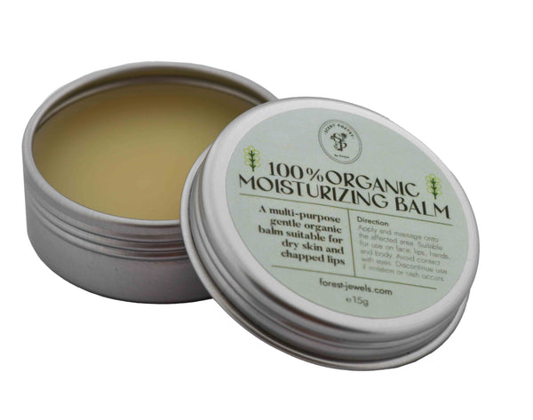 Organic moisturizing balm, all purpose balm for dry irritated flakey skin. Perfect lip balm. nail cuticle repairs, hair wax. 