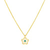 yellow gold plating pendant with crystals in flora made with swarovski elements from forest jewelry