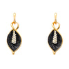 Feuille- Stunning Black Leaf Stud Earrings